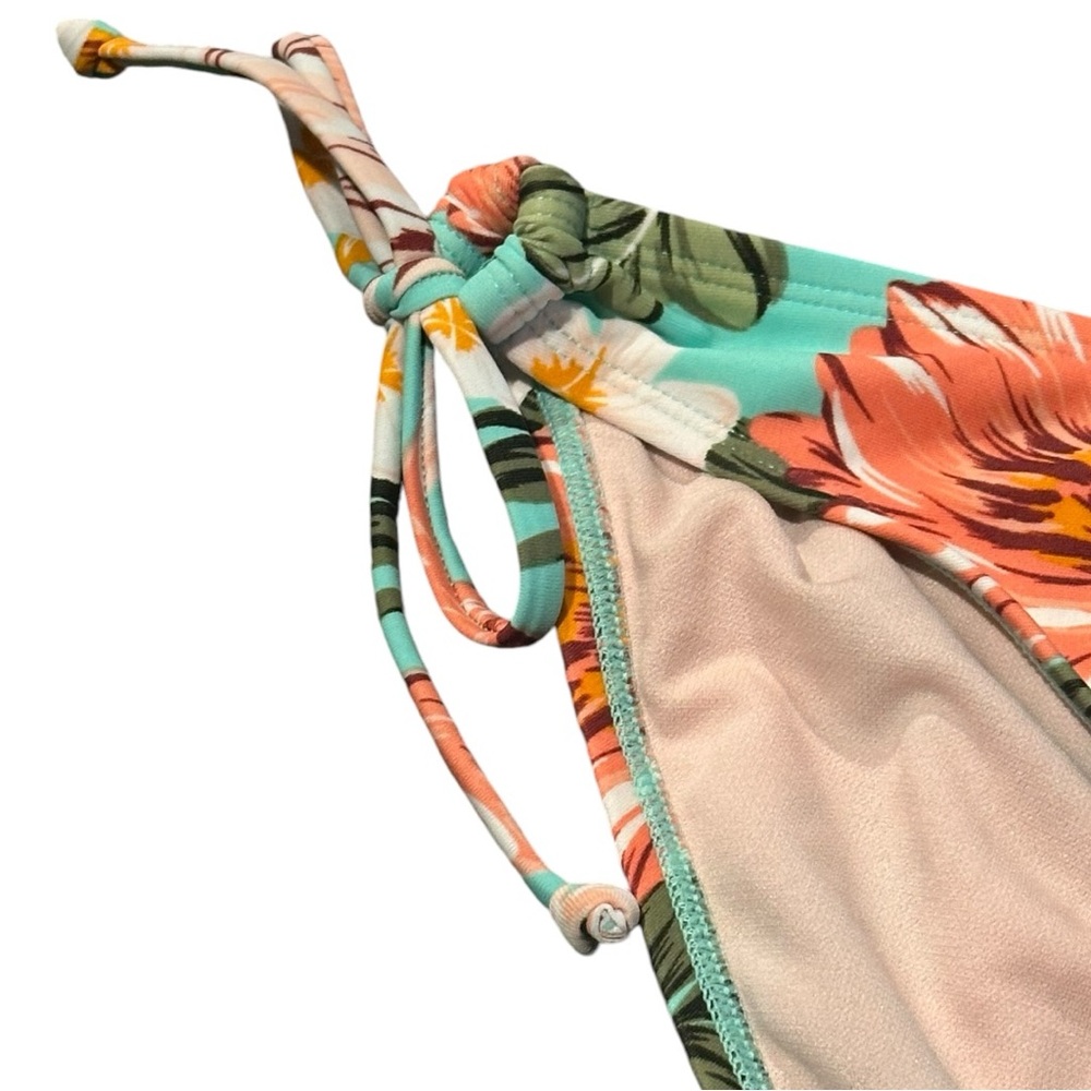 Kona Sol Women's Hipster Medium Coverage Bikini Bottom Blue Floral Size L(12/14) - Picture 5 of 10